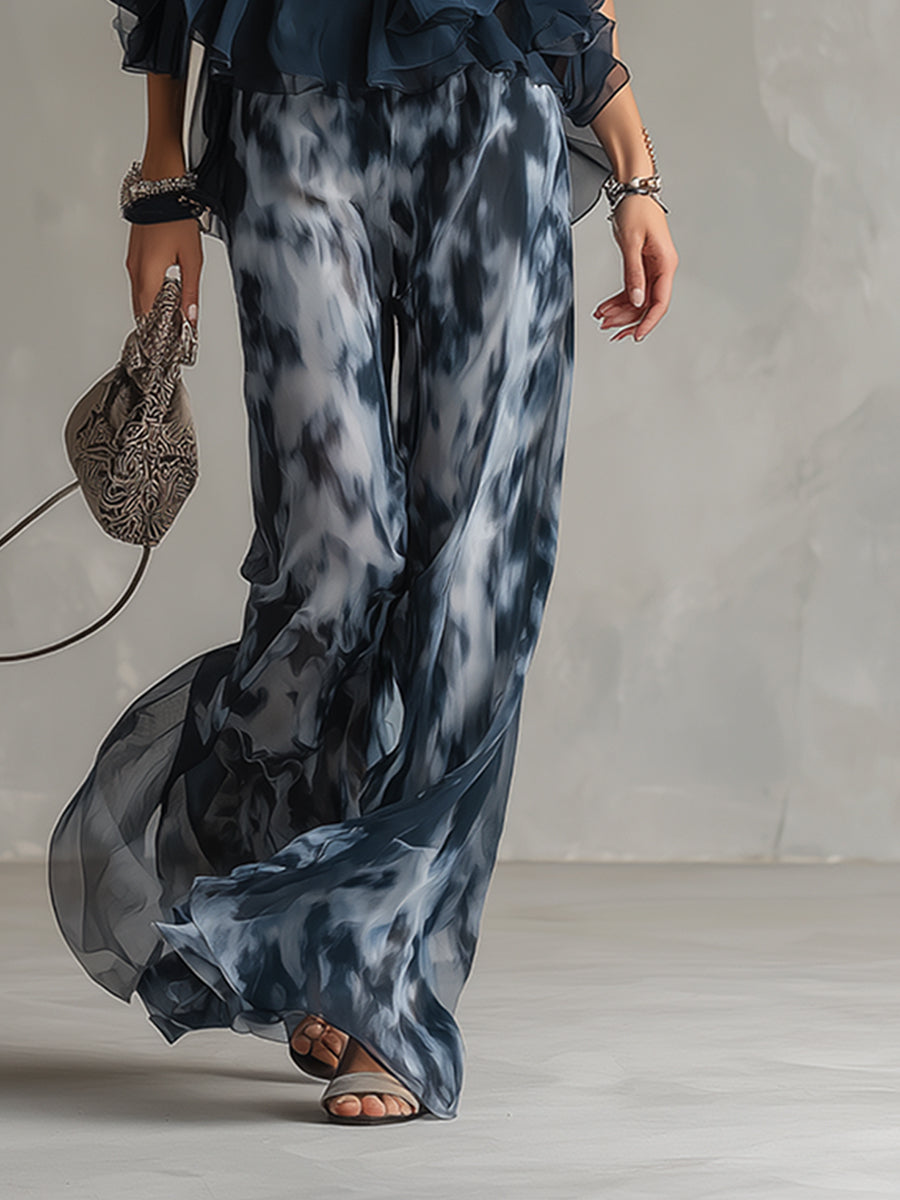 Conjunto de top fluido y pantalón ancho Karla