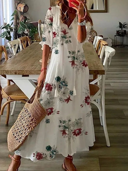 Vestido bohemio con escote en V Ariana
