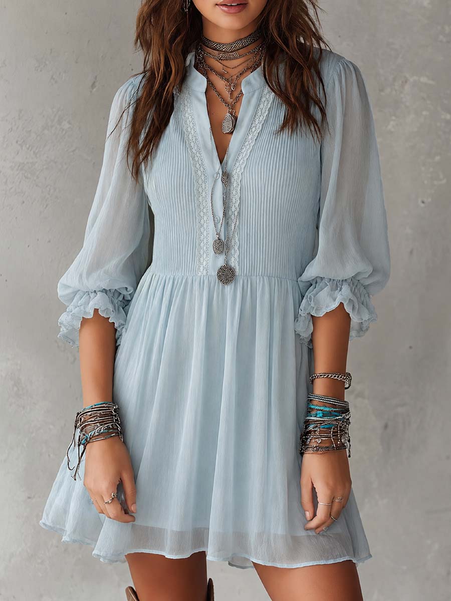 Vestido mini con volantes Daniela