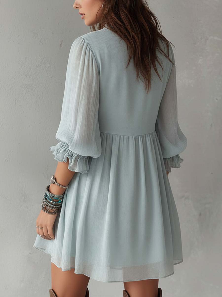 Vestido mini con volantes Daniela