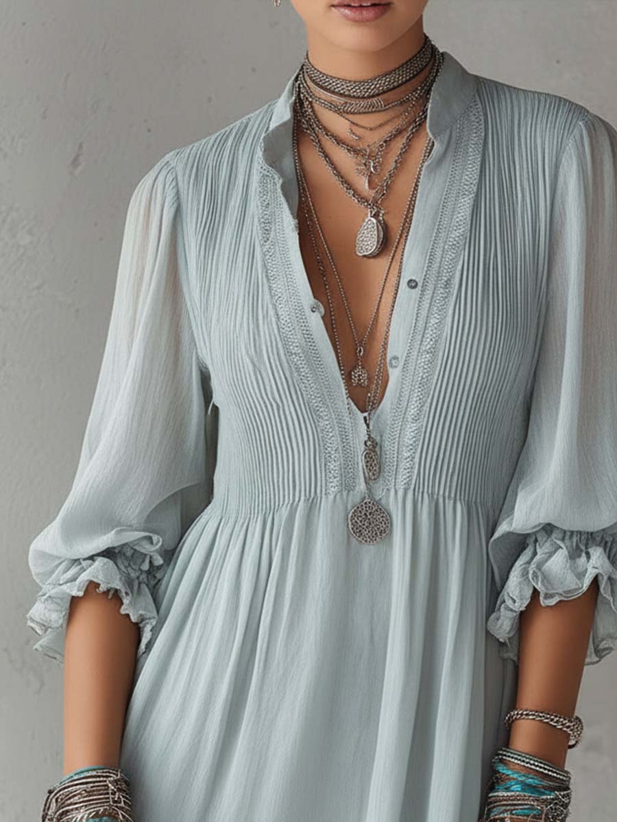 Vestido mini con volantes Daniela