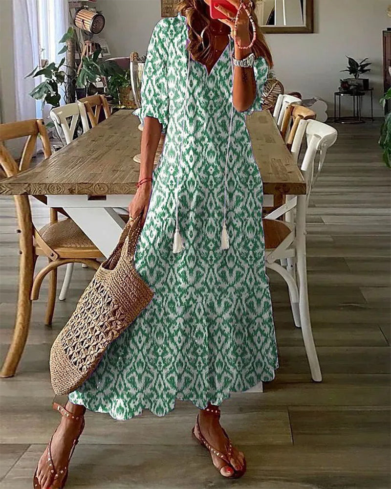 Vestido bohemio con escote en V Ariana