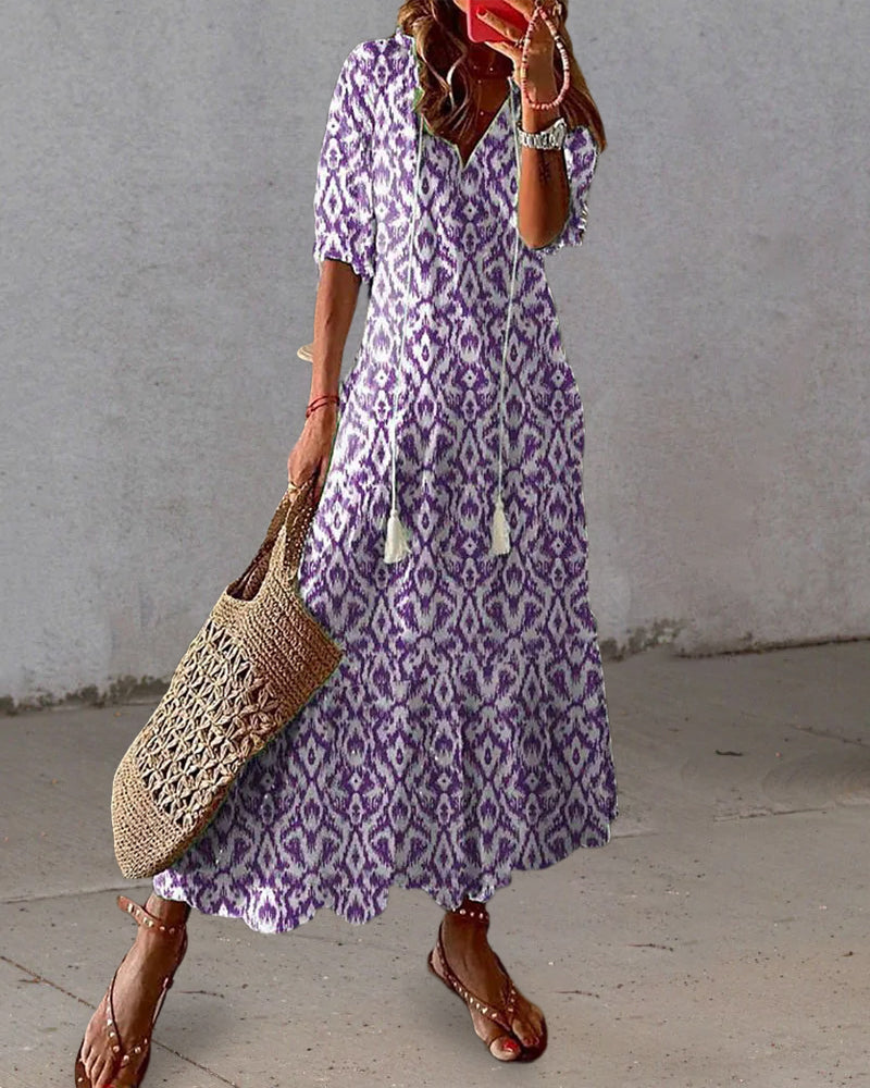 Vestido bohemio con escote en V Ariana
