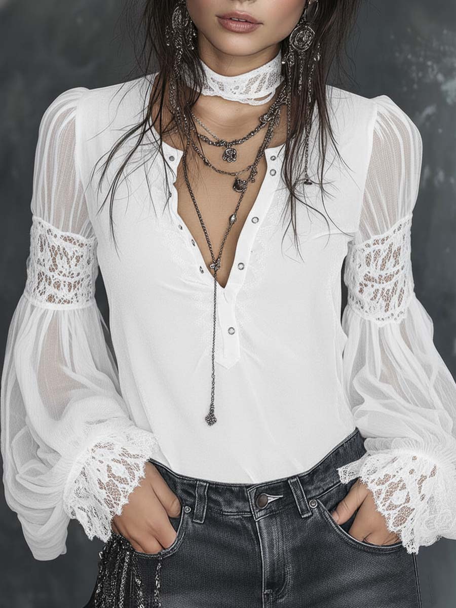 Blusa de encaje Altea