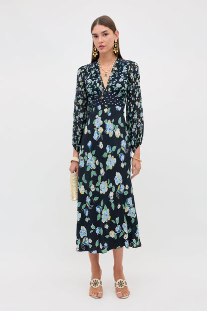 Vestido midi floral Renata