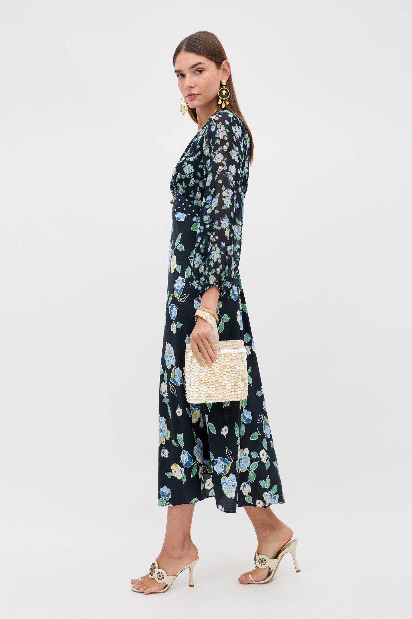 Vestido midi floral Renata