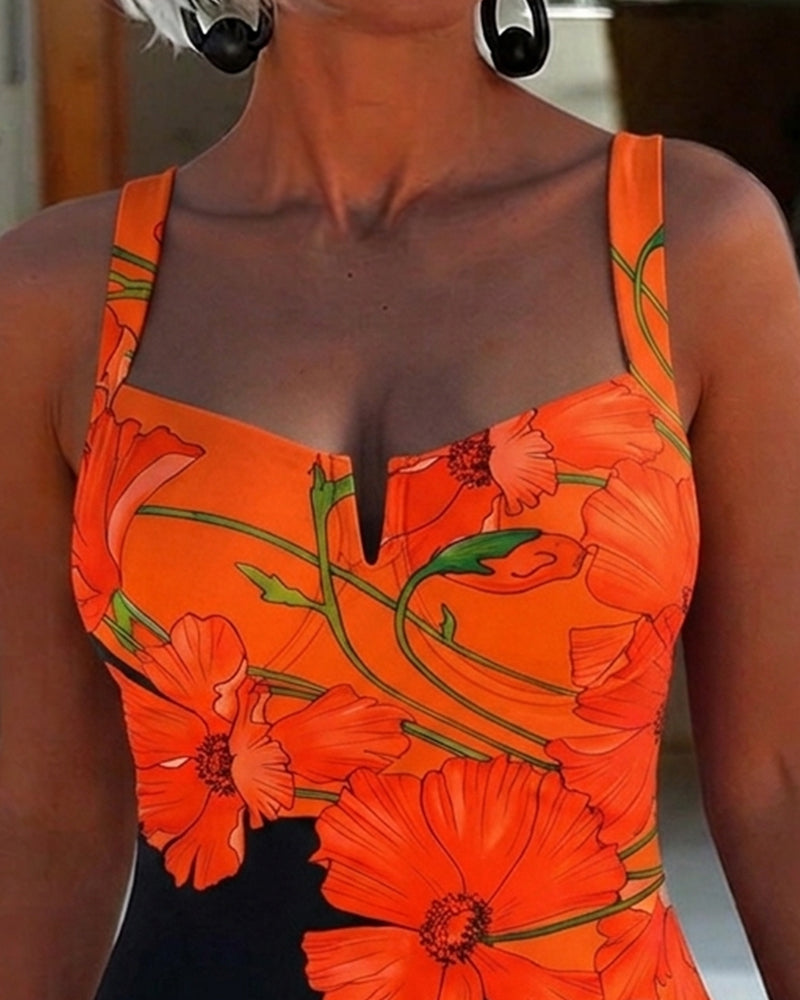 Traje de baño de una pieza cuello cuadrado Itzel