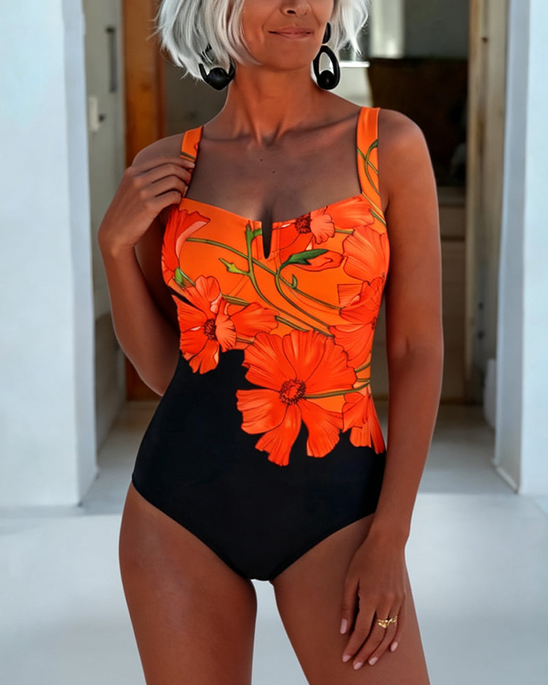 Traje de baño de una pieza cuello cuadrado Itzel