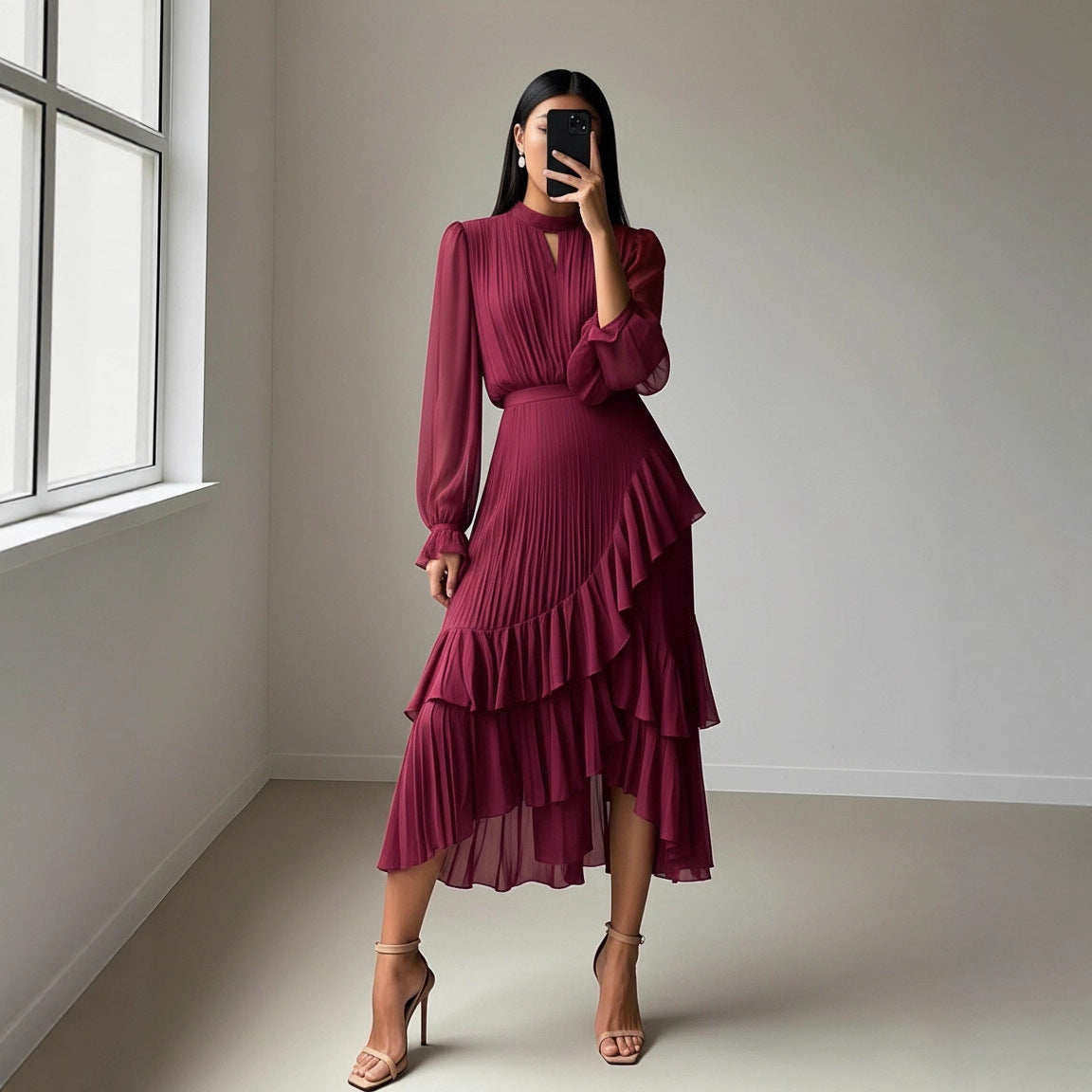 Vestido plisado elegante Paloma