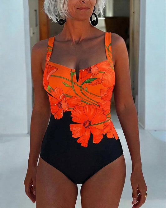 Traje de baño de una pieza cuello cuadrado Itzel