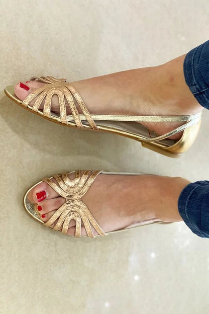 Sandalias doradas Elena