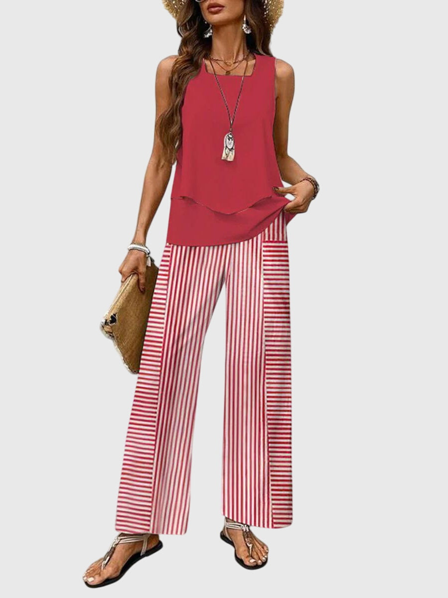 Conjunto elegante de verano de dos piezas Sofía