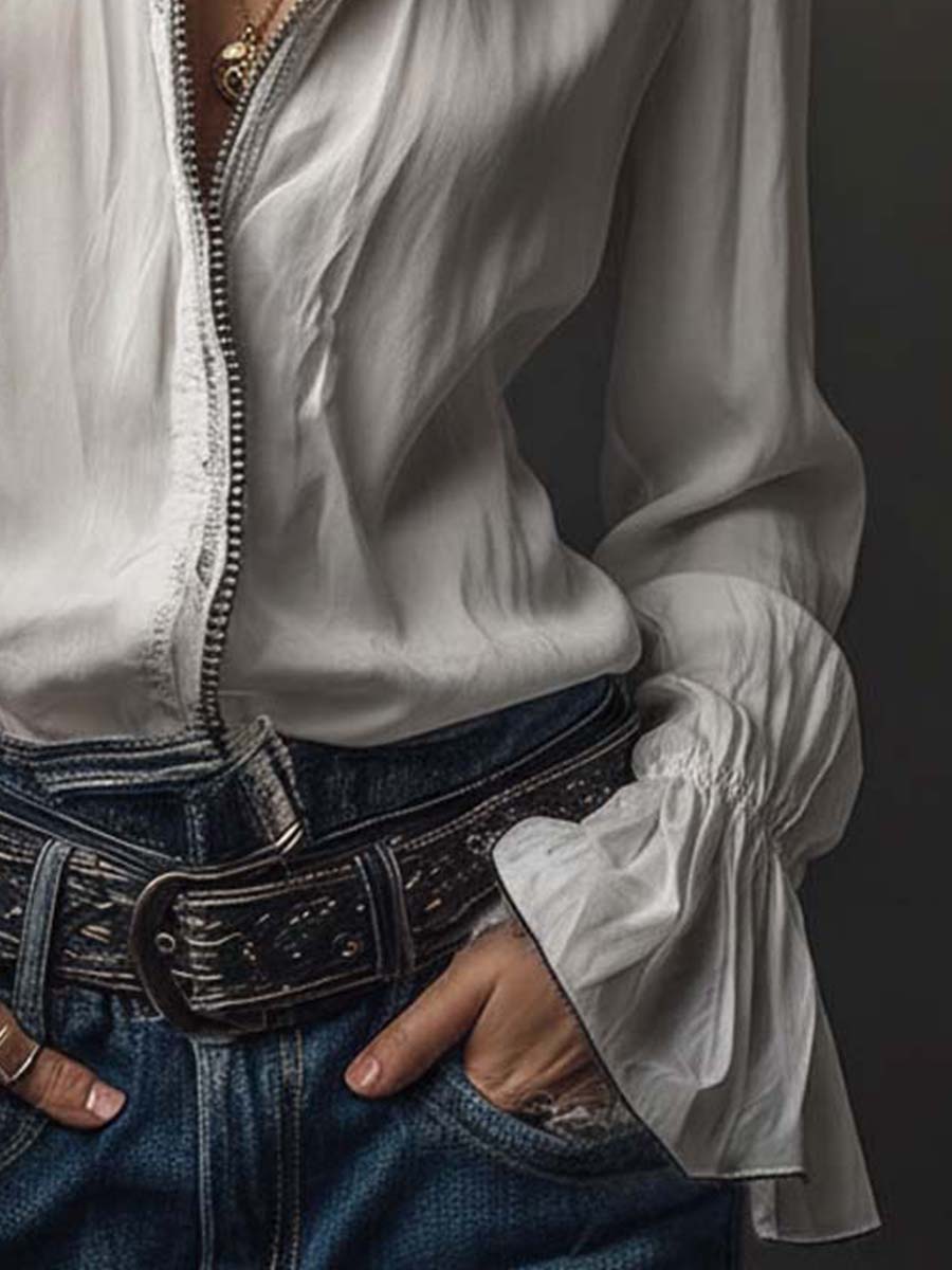 Blusa con volantes Amalia