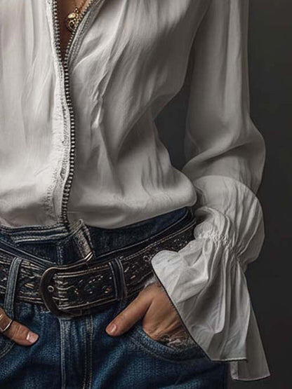 Blusa con volantes Amalia