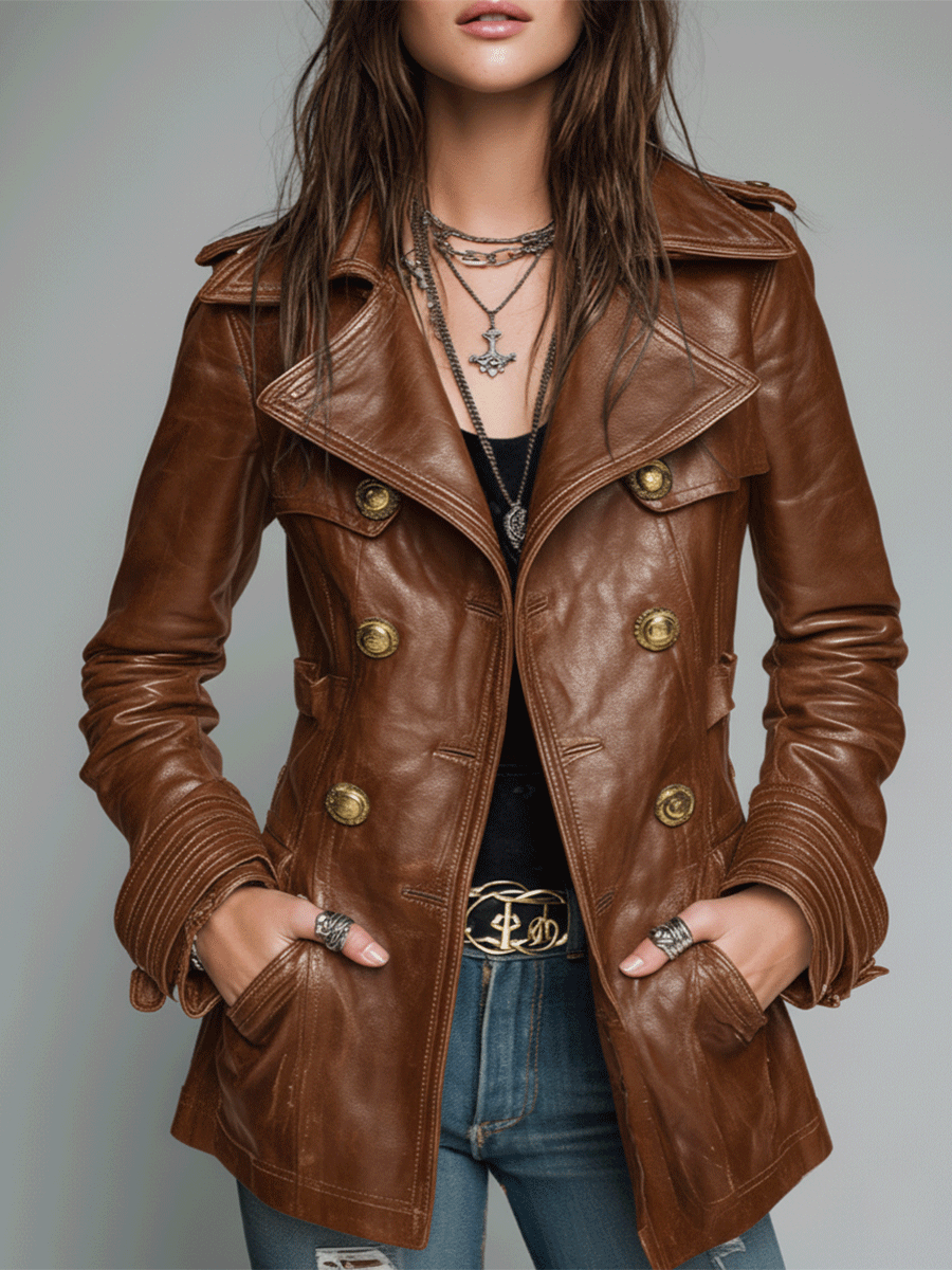 Blusa de cuero Sofia