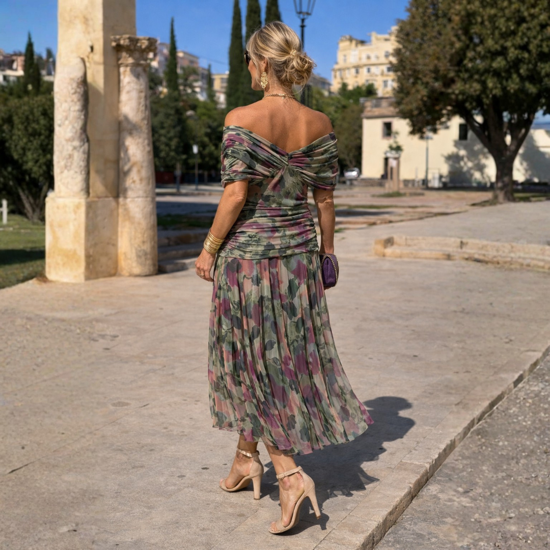 Vestido de hombros descubiertos Greta