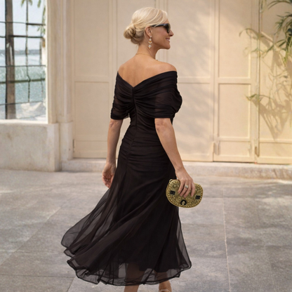 Vestido de hombros descubiertos Greta