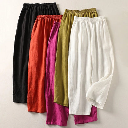 Pantalón de algodón y lino Frida