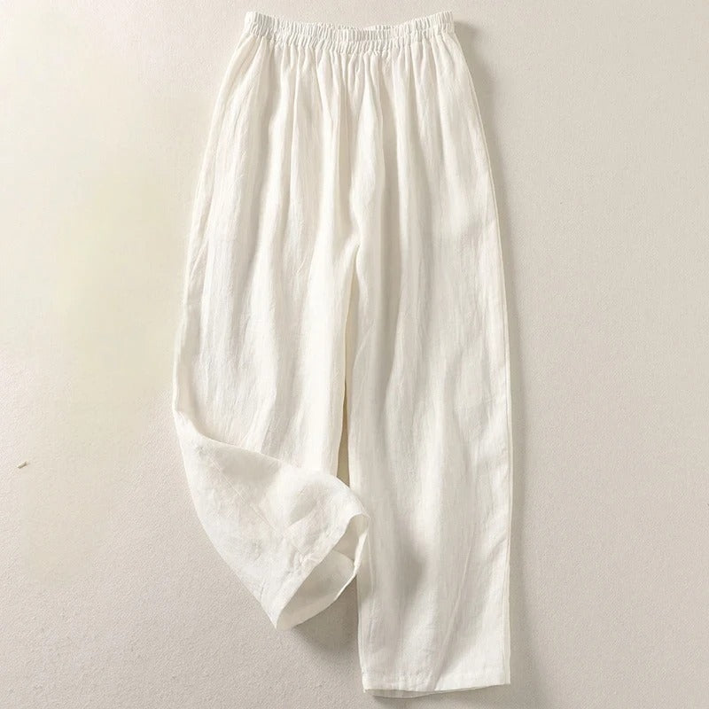 Pantalón de algodón y lino Frida