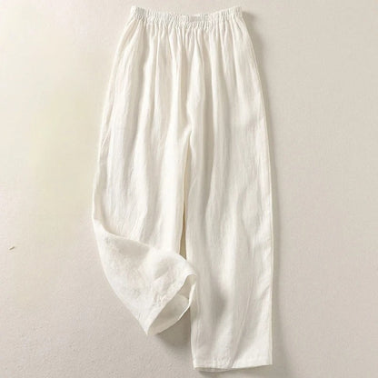 Pantalón de algodón y lino Frida