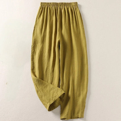 Pantalón de algodón y lino Frida