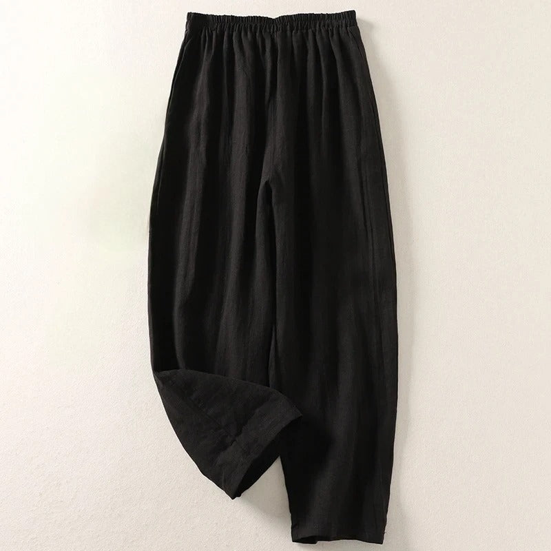Pantalón de algodón y lino Frida