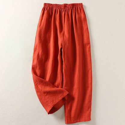 Pantalón de algodón y lino Frida