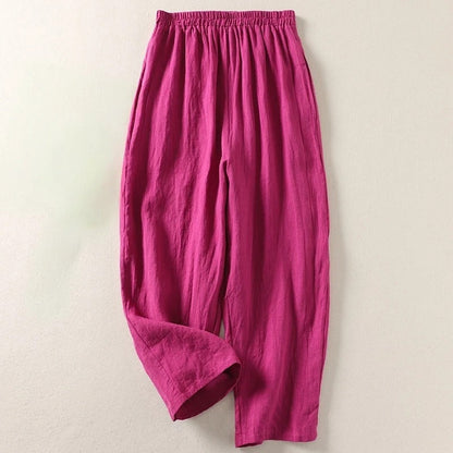 Pantalón de algodón y lino Frida