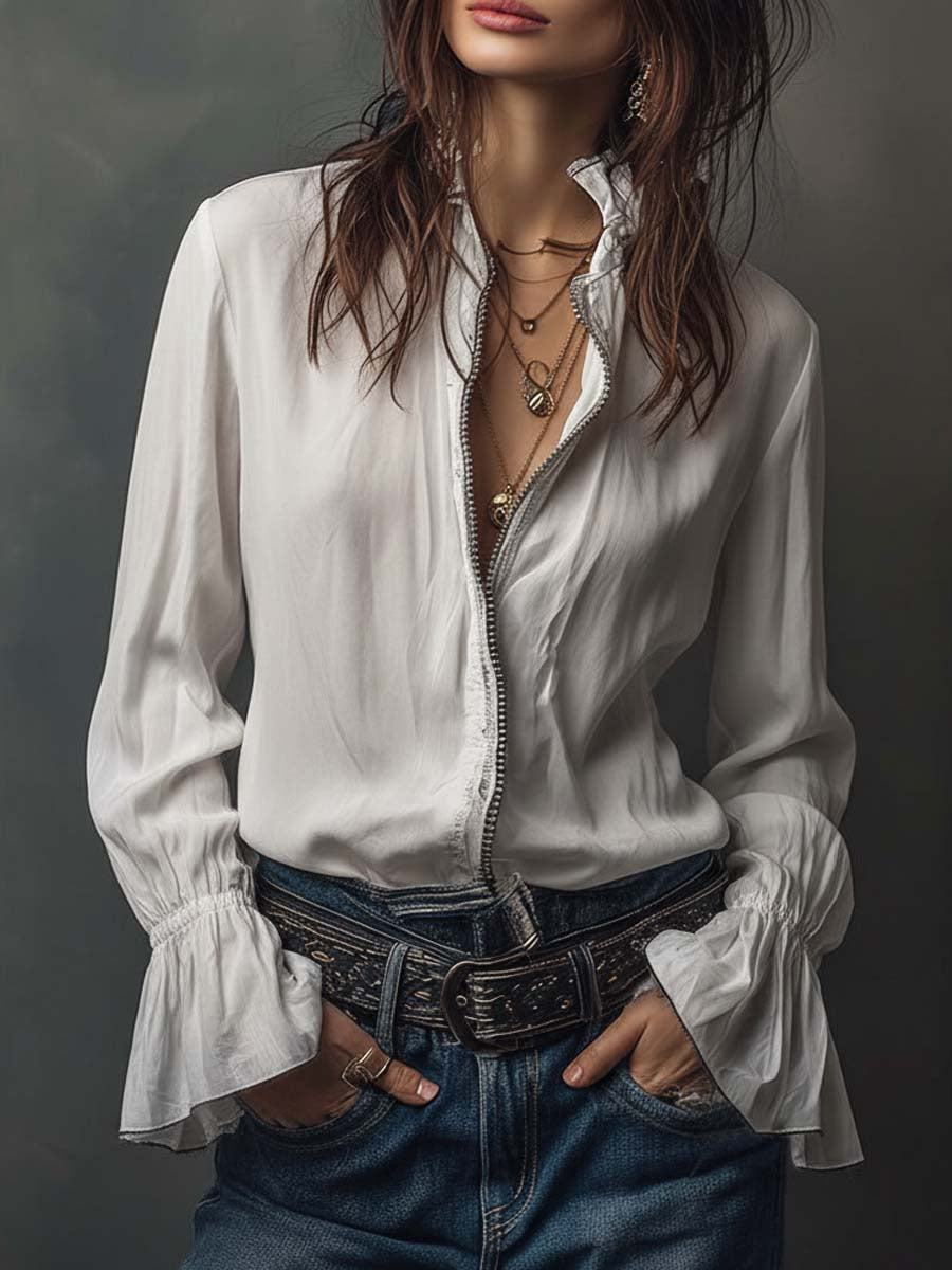 Blusa con volantes Amalia