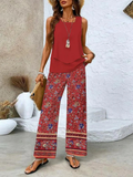 Conjunto de top sin mangas y pantalón ancho Itzel