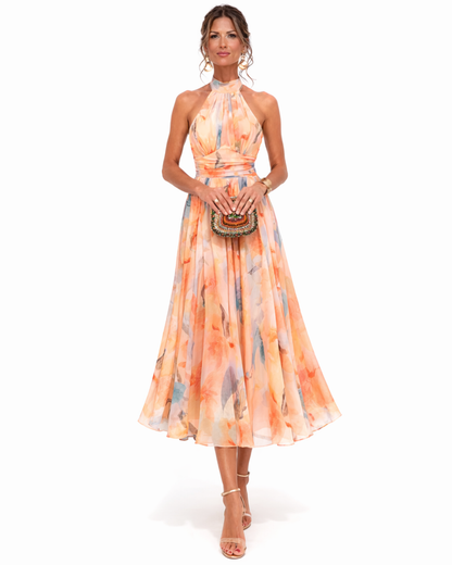 Vestido midi floral estampado Brenda