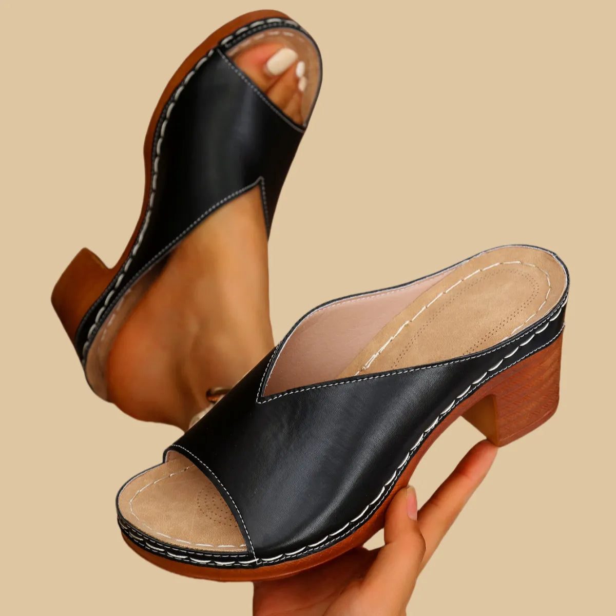 Sandalias ortopédicas de piel Renata