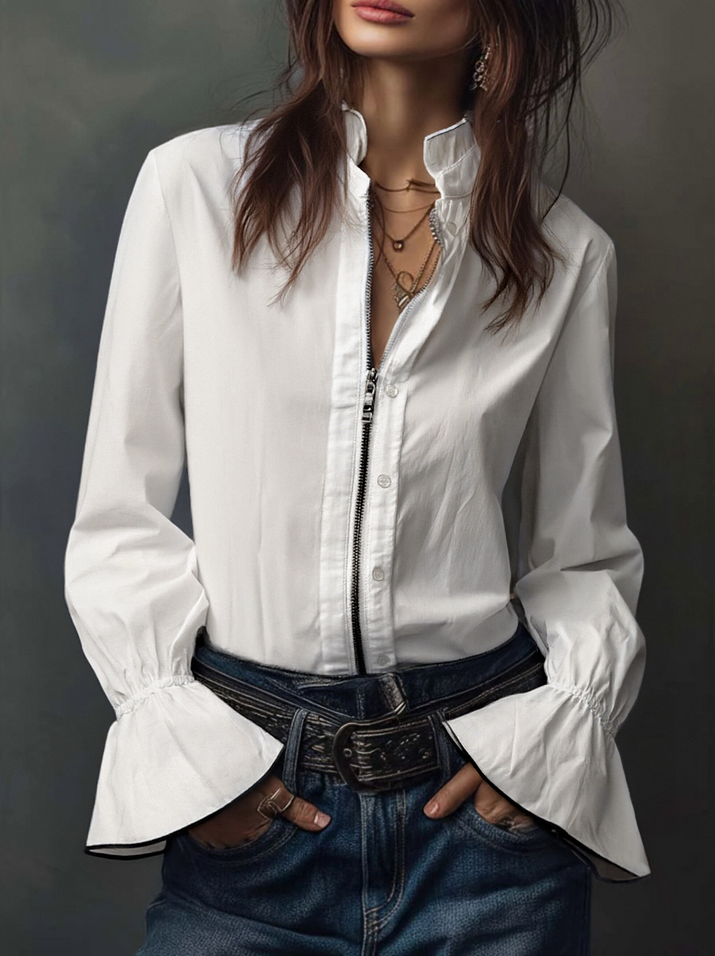 Blusa con volantes Amalia