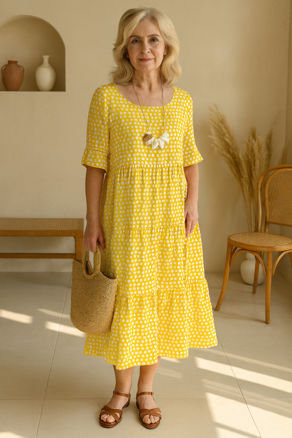 Vestido midi fluido Gabriela