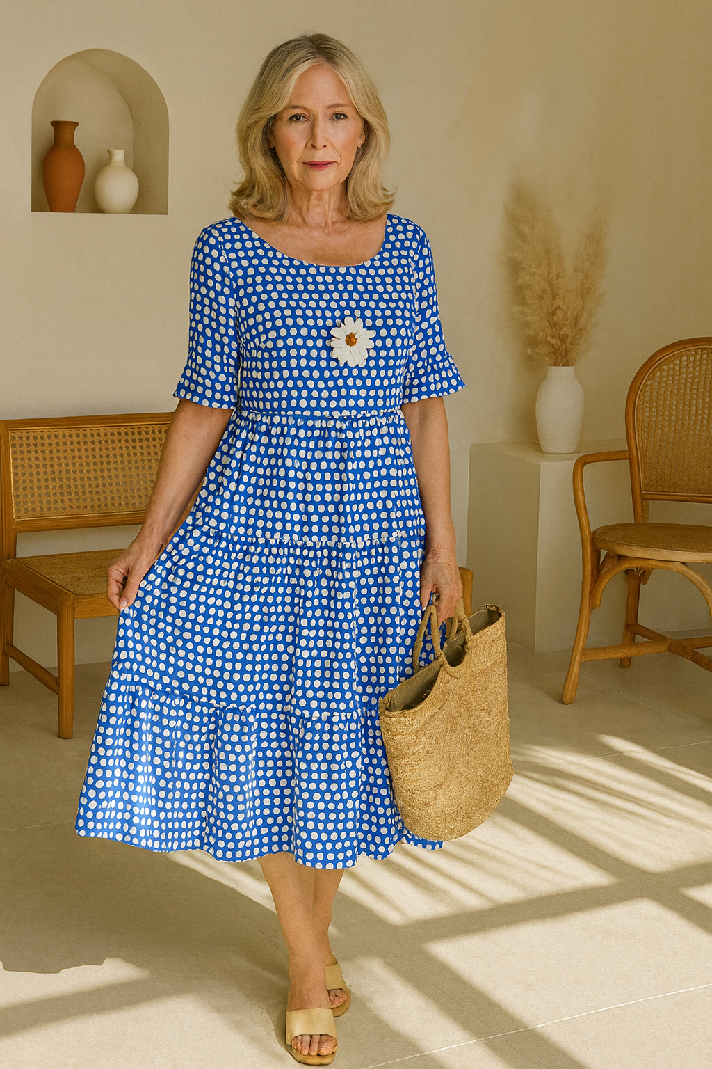 Vestido midi fluido Gabriela