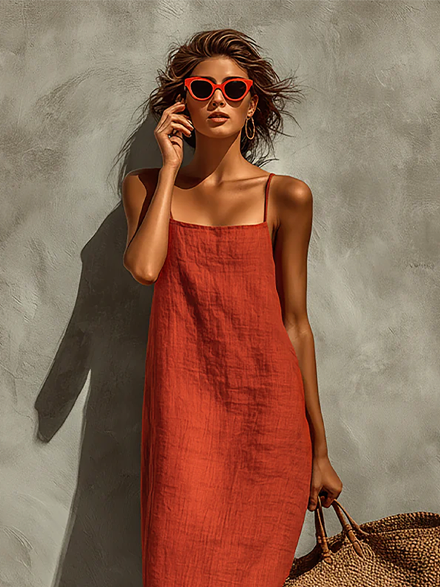 Vestido maxi de algodón boho Fernanda