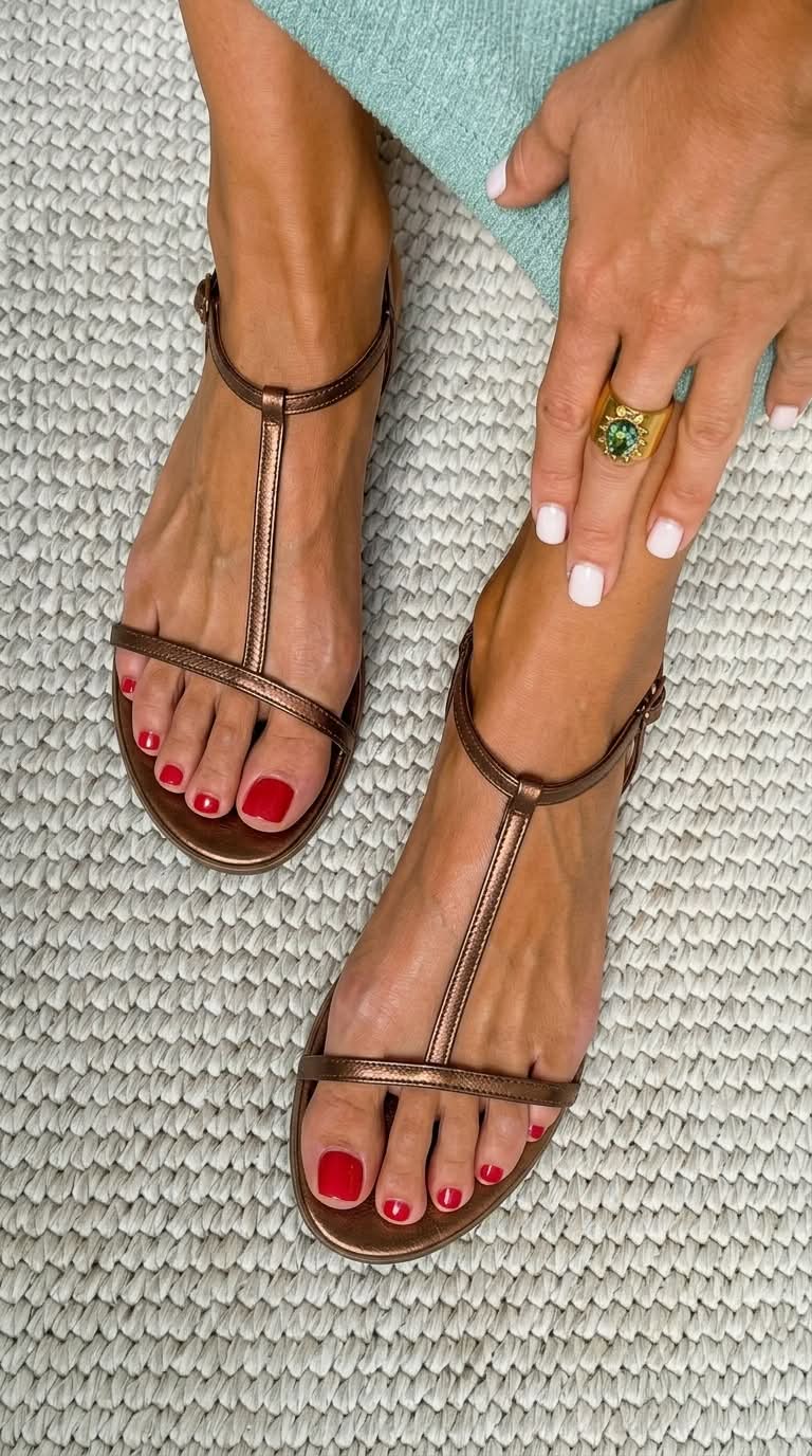Sandalias doradas Rosalba