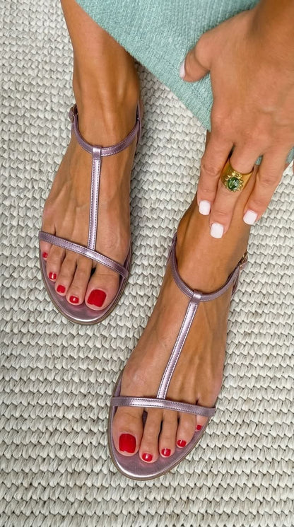 Sandalias doradas Rosalba