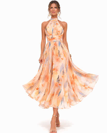 Vestido midi floral estampado Brenda