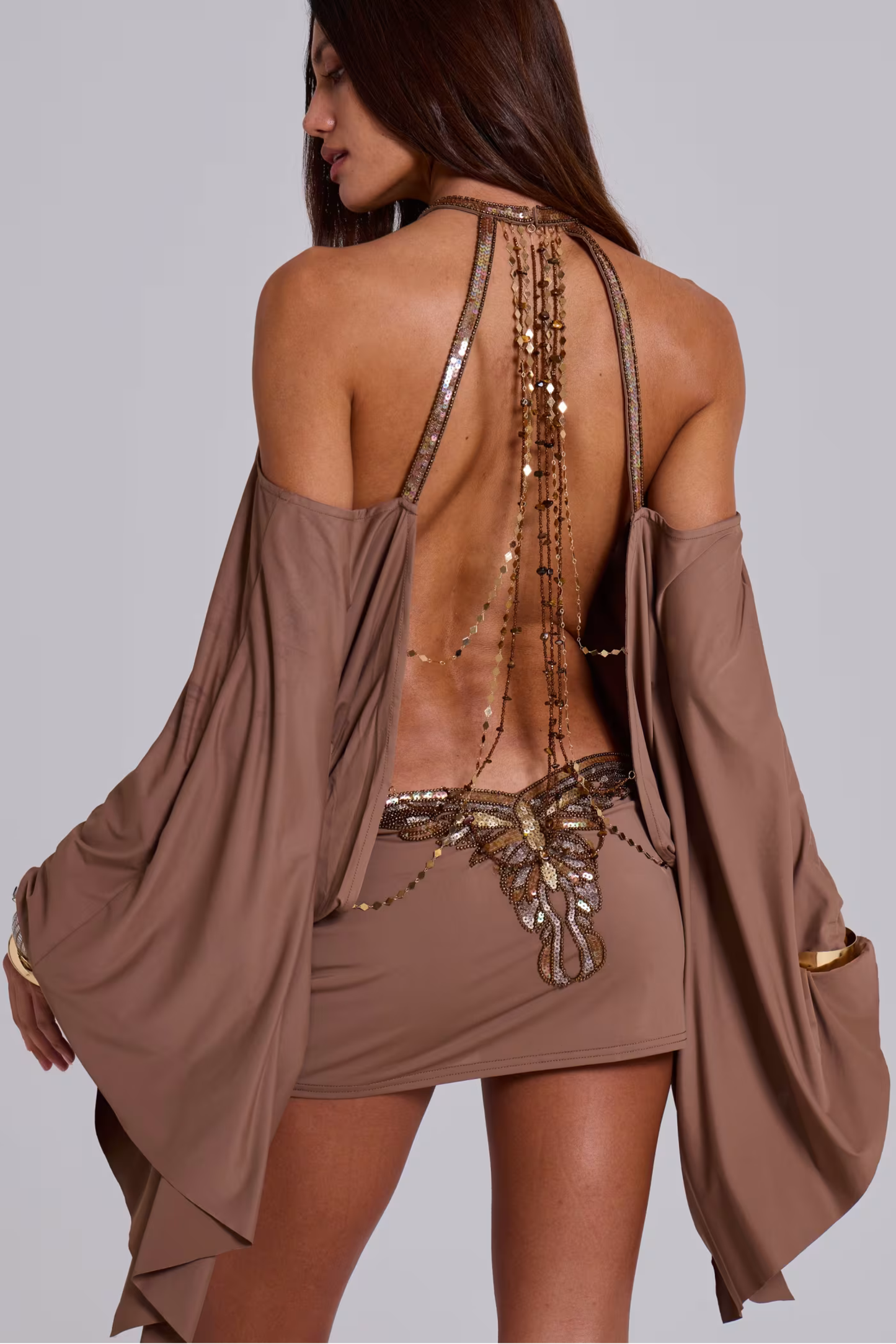 Vestido corto con espalda abierta Isabela