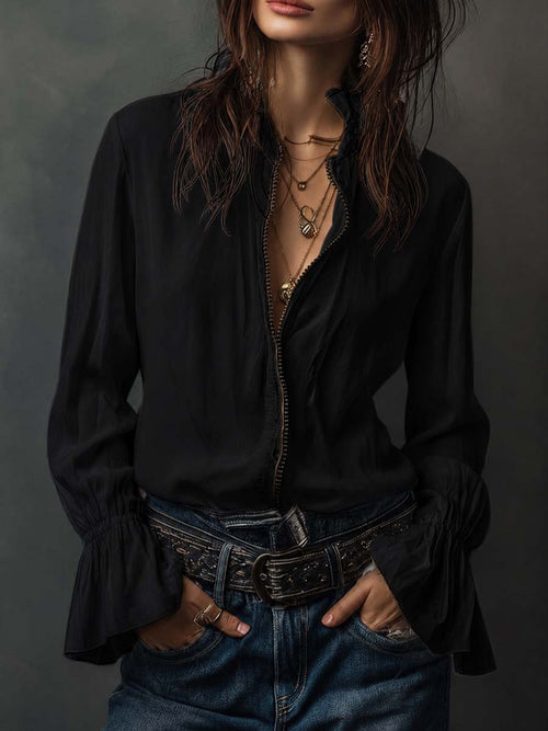 Blusa con volantes Amalia
