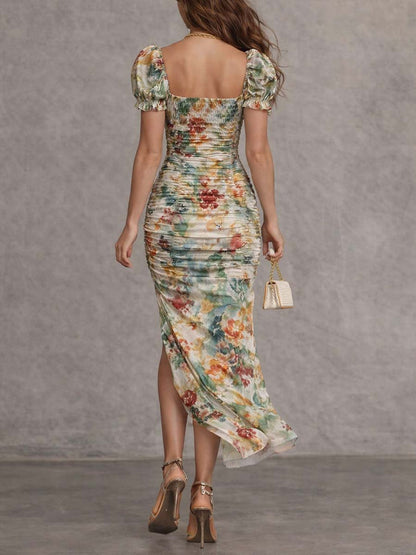 Vestido de cuello cuadrado Mariana