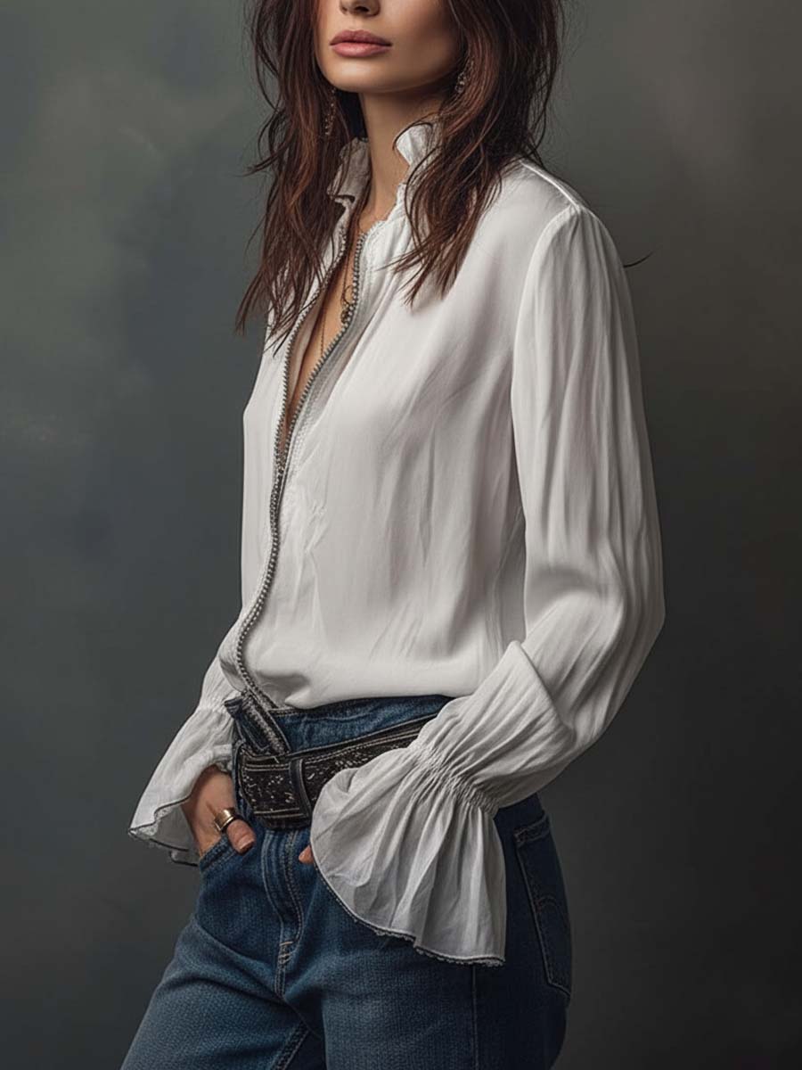 Blusa con volantes Amalia