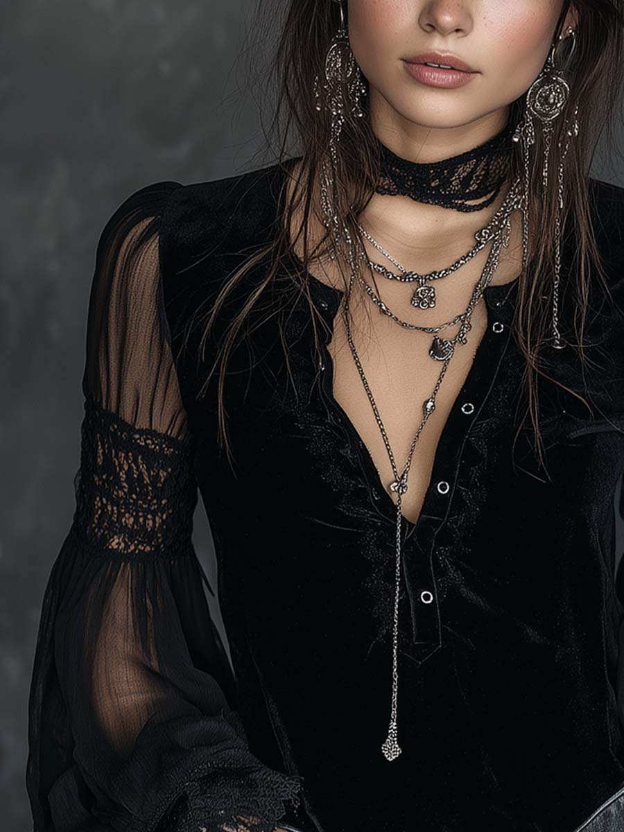 Blusa de encaje Altea