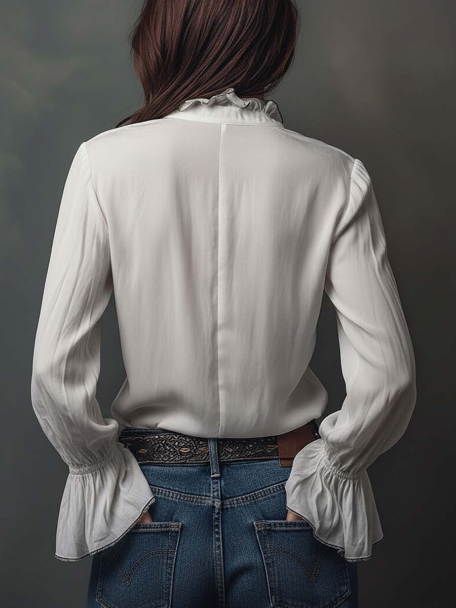 Blusa con volantes Amalia