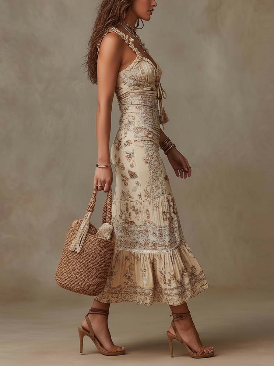 Vestido midi Coral