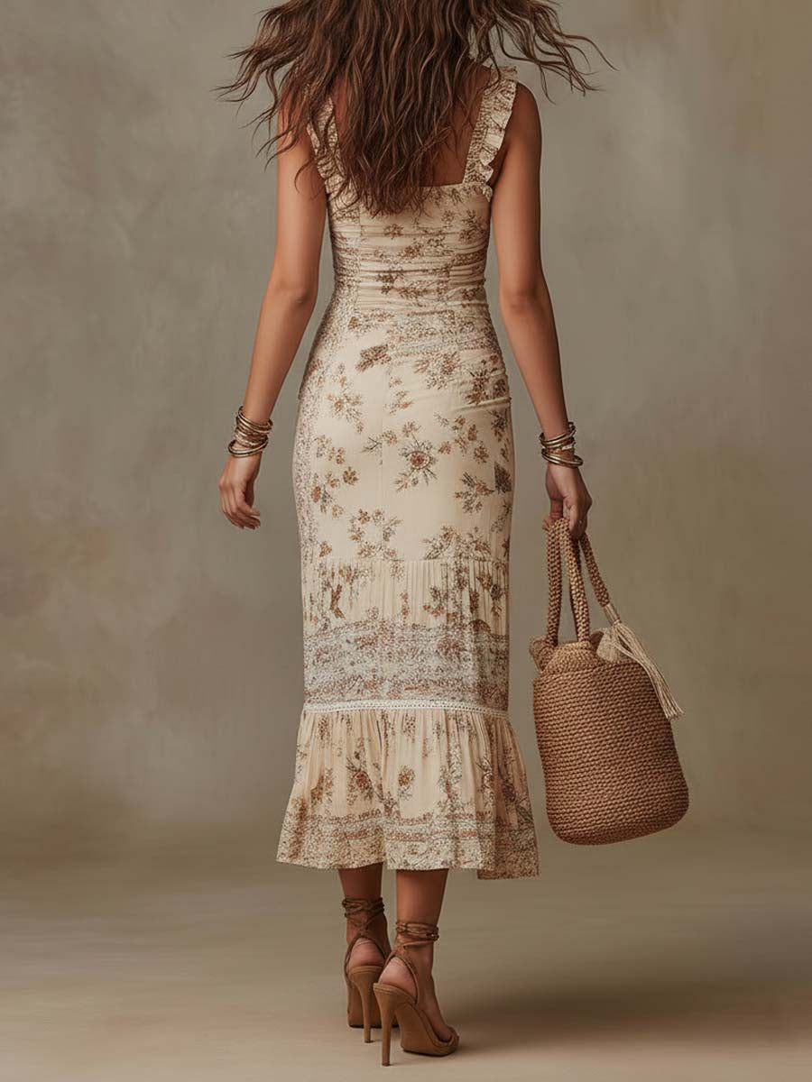 Vestido midi Coral
