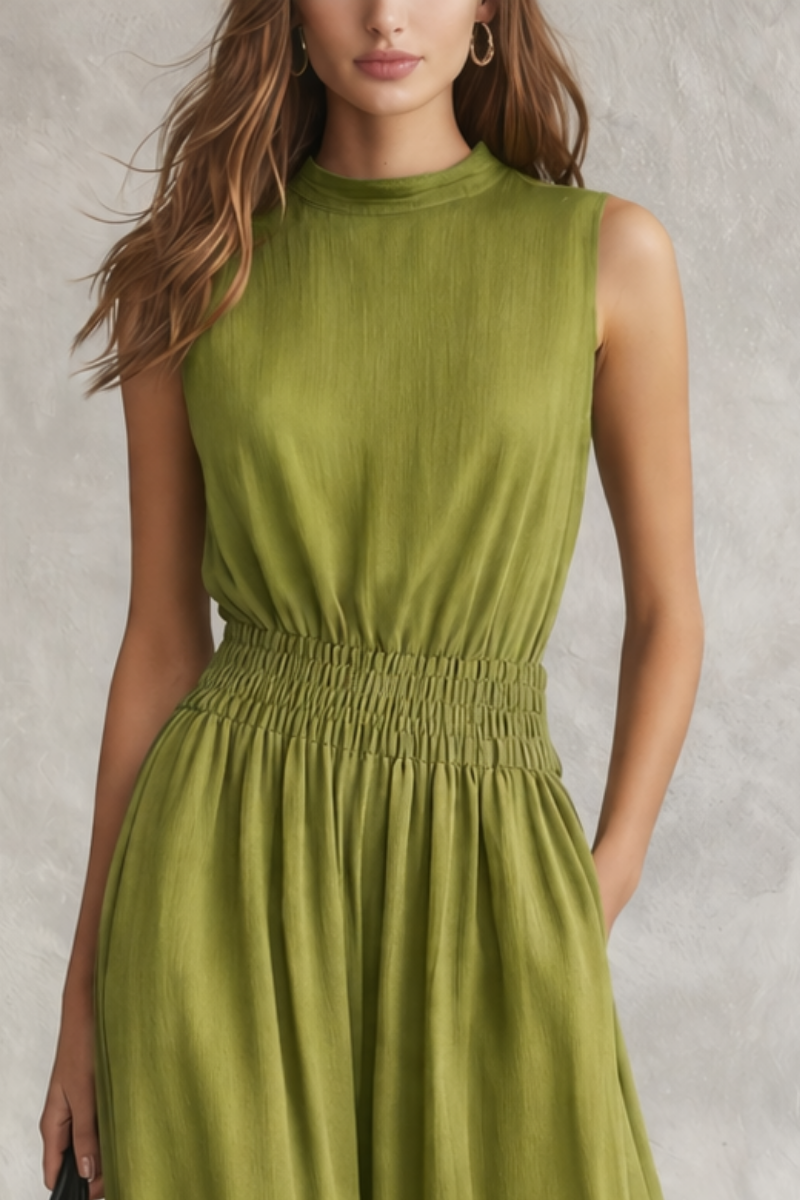 Vestido maxi cintura smocked Dulce