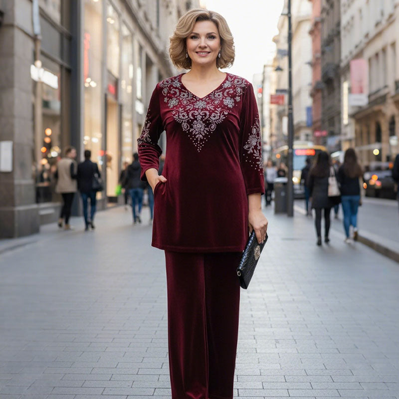 Conjunto elegante de terciopelo Nayeli