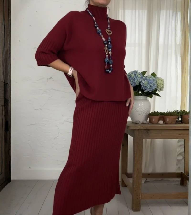 Conjunto de punto con falda midi Ivana